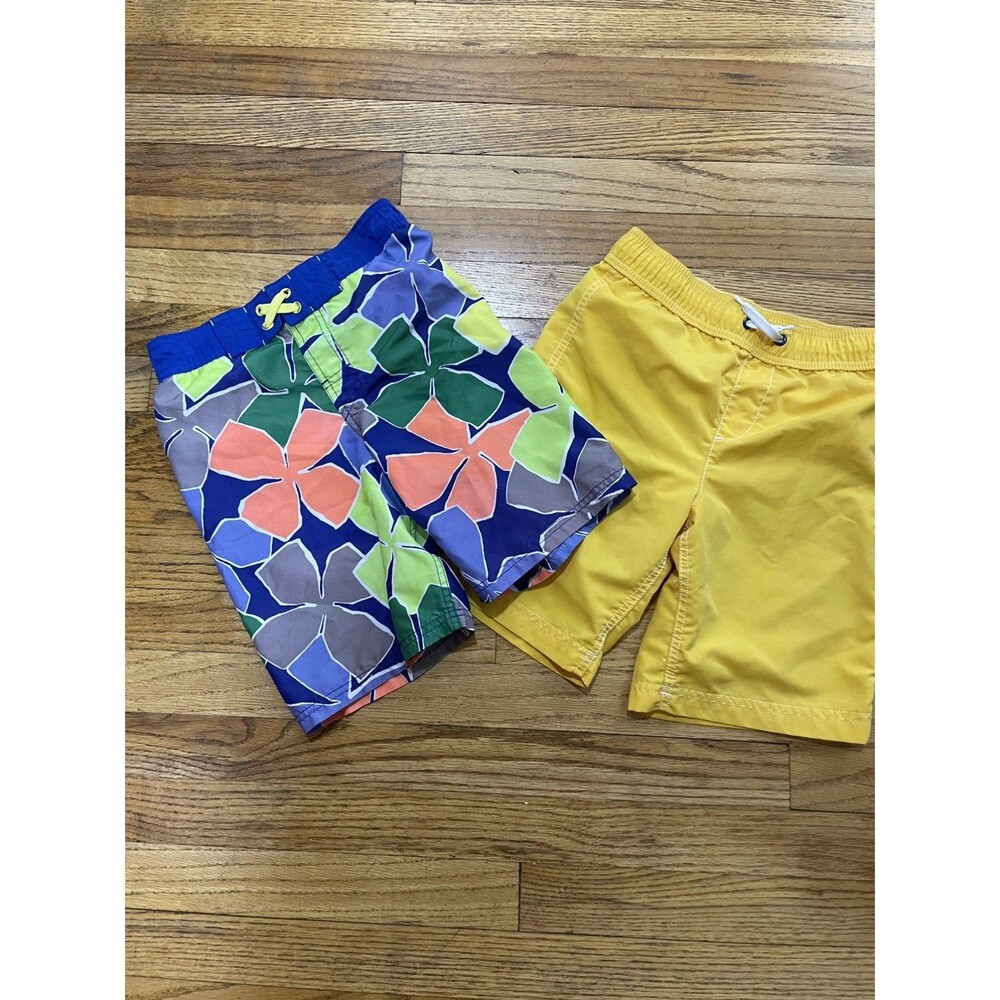 Boys Swim Shorts Set of 2 Size M Different Brands Bathing Suit Trunks
